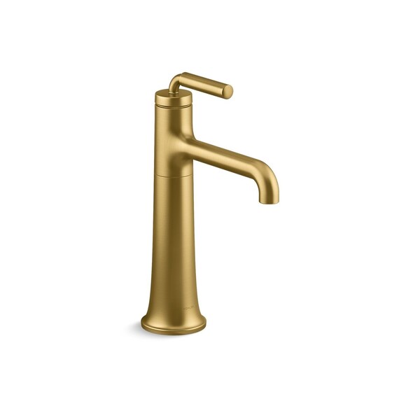 Kohler Bathroom Sink Faucet, Single Hole, Vibrant Brushed Moderne Brass, 1.2 gpm, 5-7/8 in Spout Reach 26437-4-2MB - main